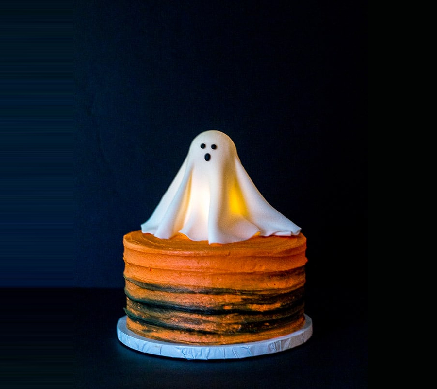 Glowing Ghost Cake