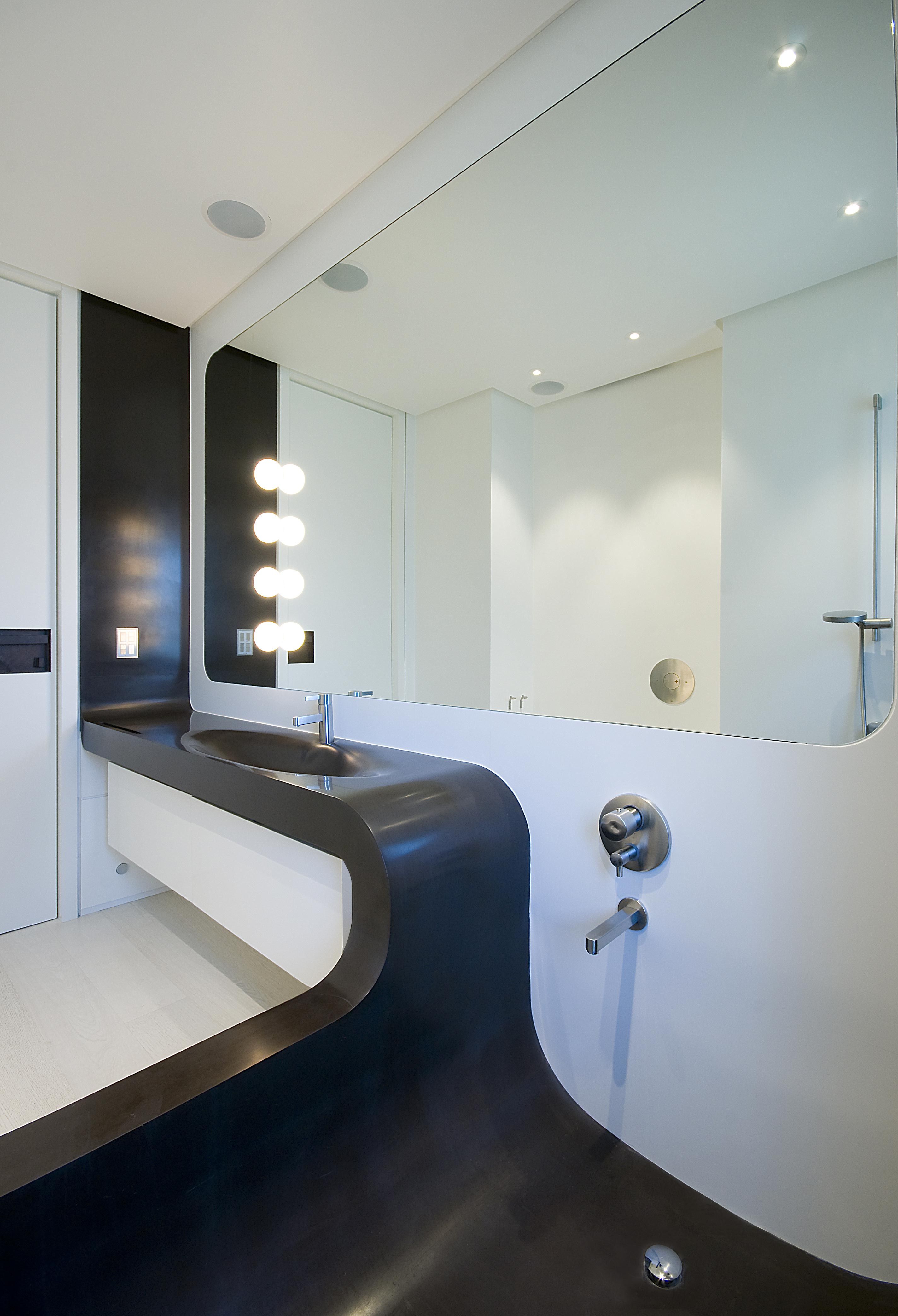 Luxury modern vanity with attached bath-tub