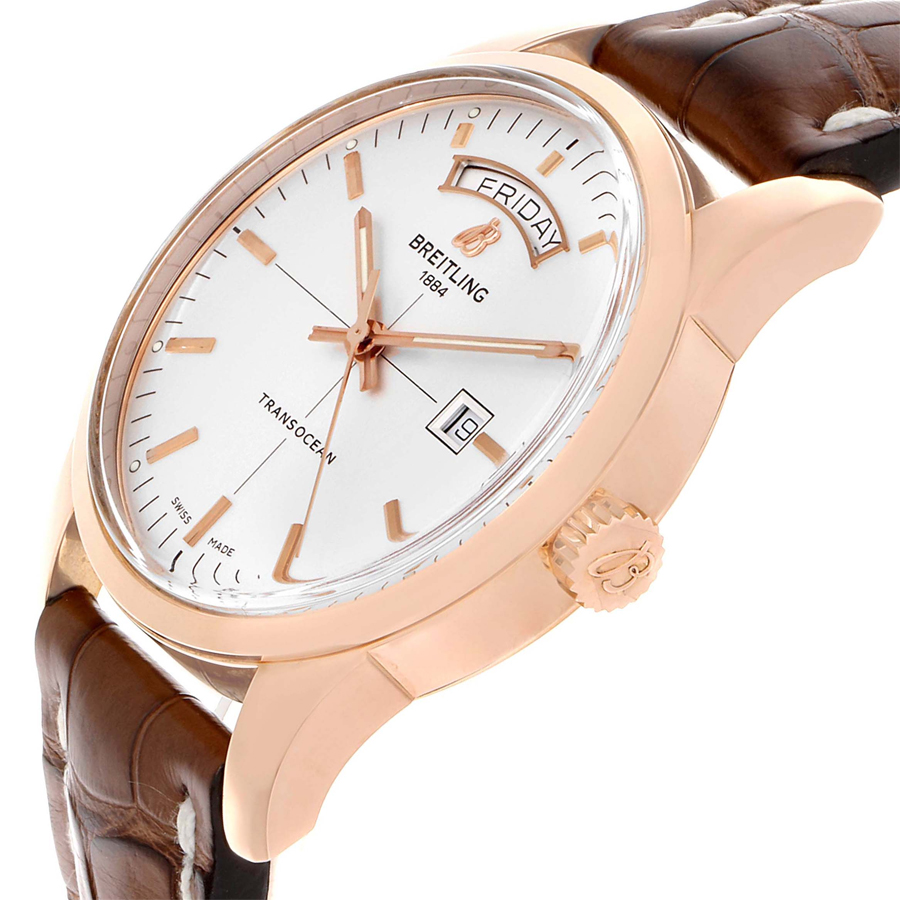 Breitling Transocean Rose Gold Mens Watch