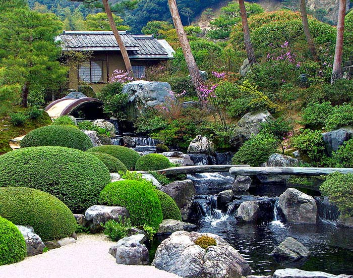 adachi museum of art shimane stone bridge river