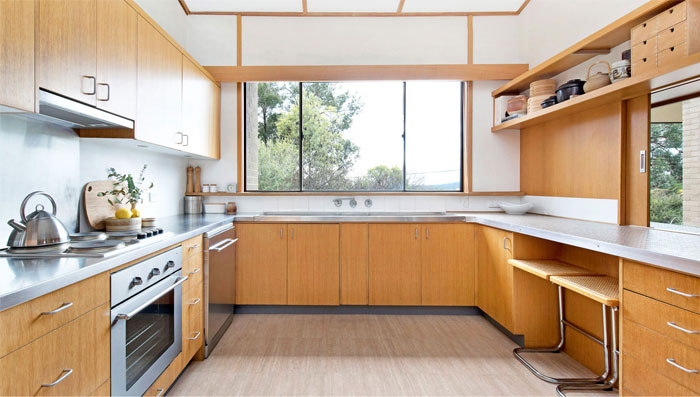 adorable mid century modern kitchen design 41