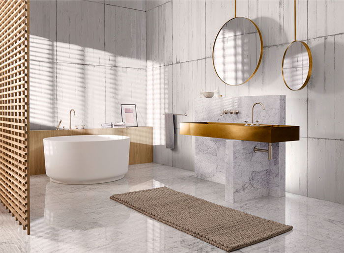 bath design trends freestanding tub marble