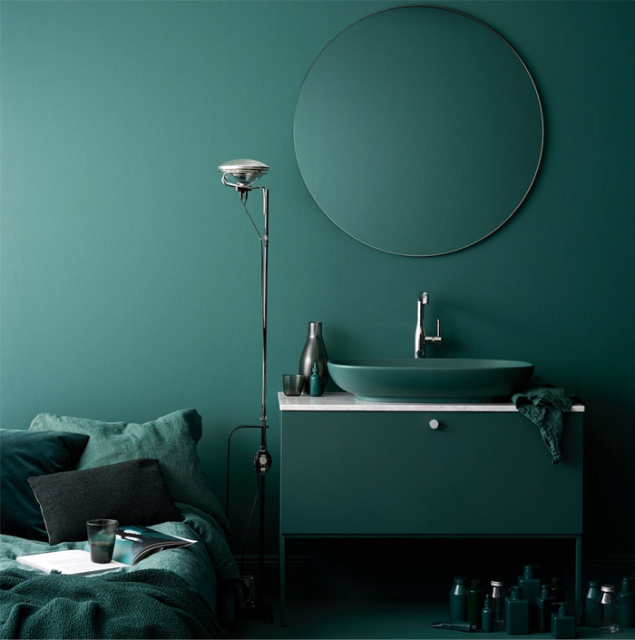 bathroom interior design trends green color