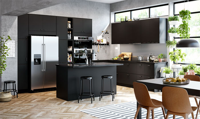 black kitchen cabinets decor ideas