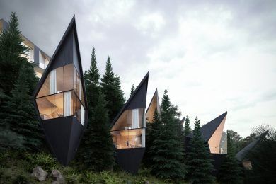 Tree House Hotel in Forest in the Italian Dolomites
