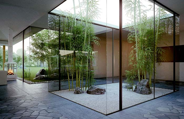 in home modern asian garden