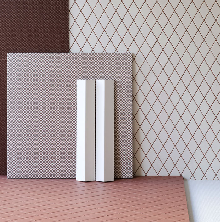latest bathroom tile trends rhomboid patterns