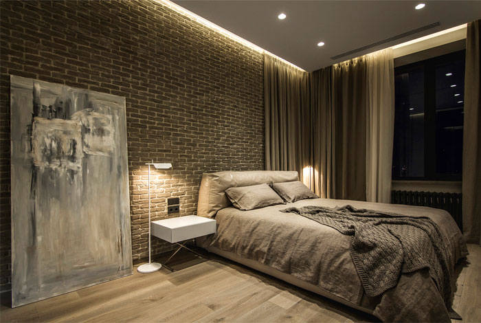 luxurious leather bedroom decor