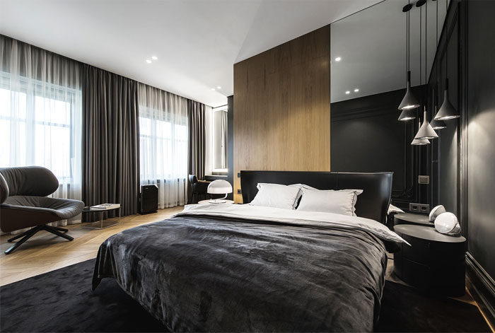 luxury modern men bedroom