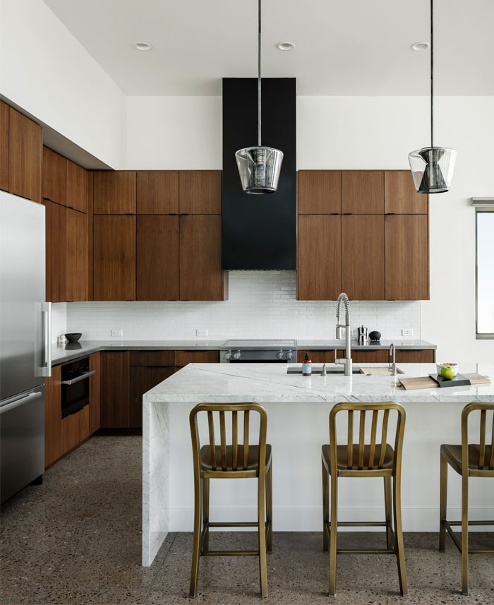 mid century modern sleek kitchen cabinets 2