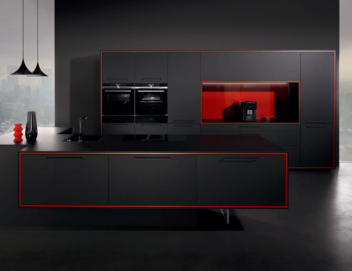 modern black kitchens