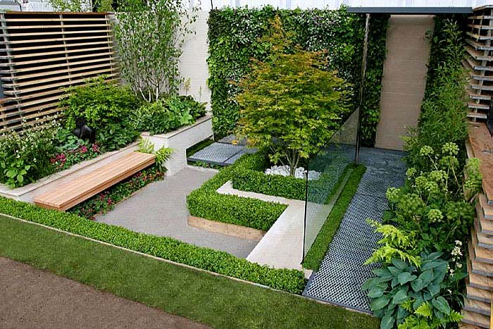 modern garden idea for very small spaces asian style
