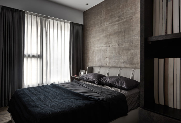 natural materials metal leather bedroom decor