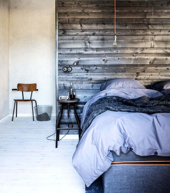 natural materials wood modern mans bedroom