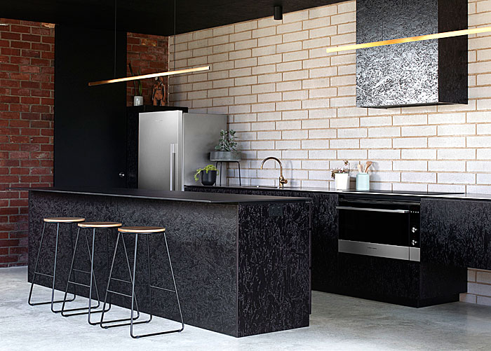 osb cabinets black kitchen