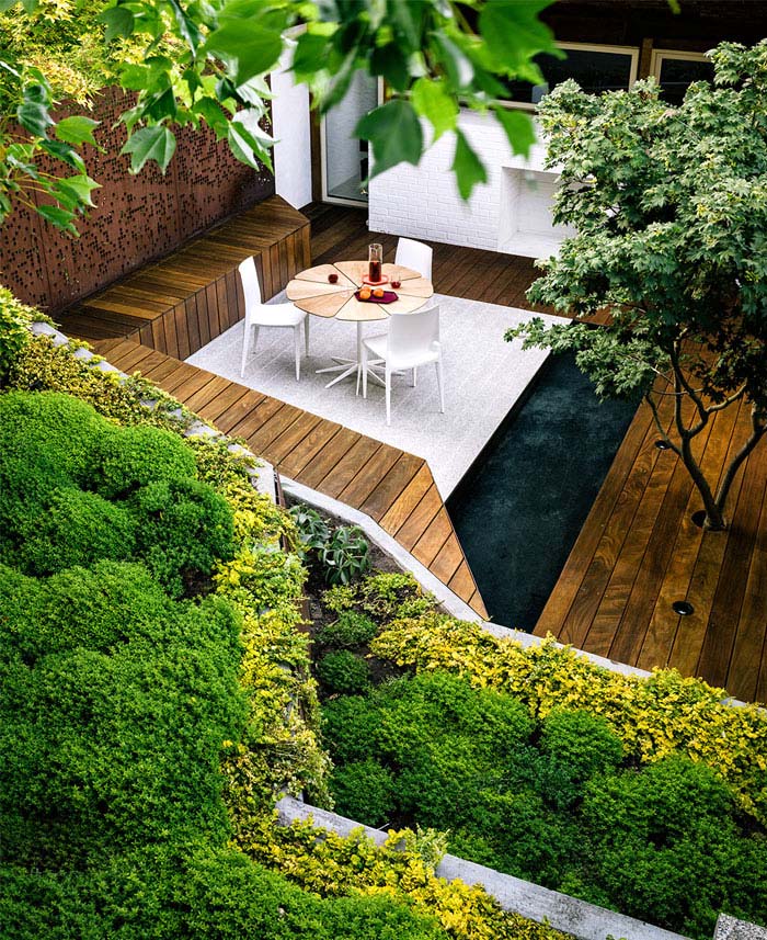 outdoor space urban zen garden style