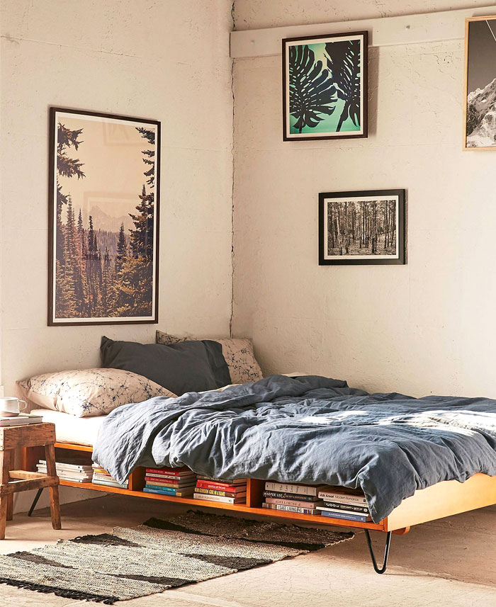 storage bed mens small bedroom